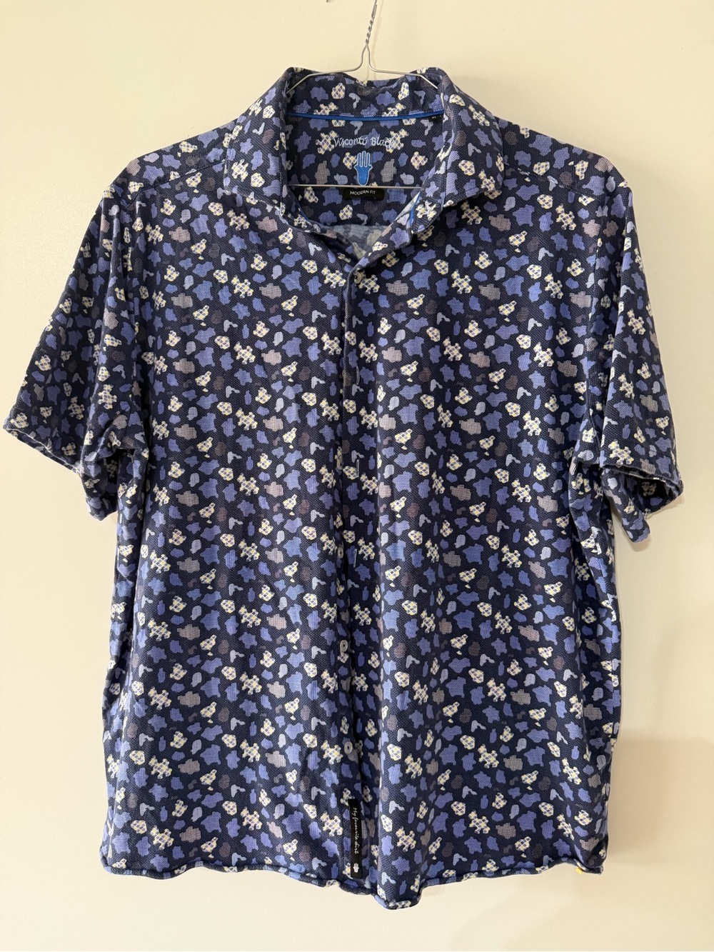 Visconti Black XL Men's Short-Sleeve Button-Down Shirt